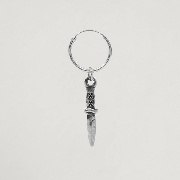 Bowies Knife Earing Silver