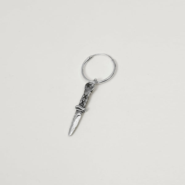 Bowies Knife Earing Silver