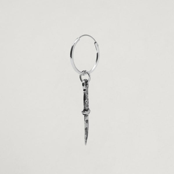 Bowies Knife Earing Silver