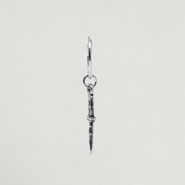 Bowies Knife Earing Silver