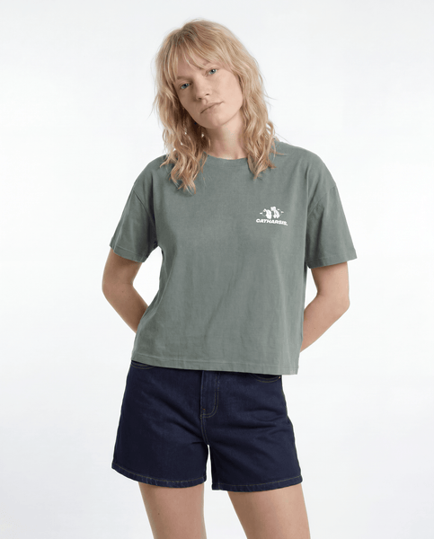 Gilda Crop Tee Green