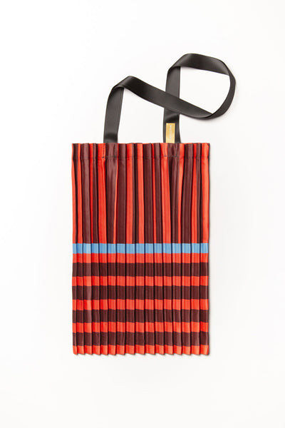 Ravello Red Pleated Tote Bag