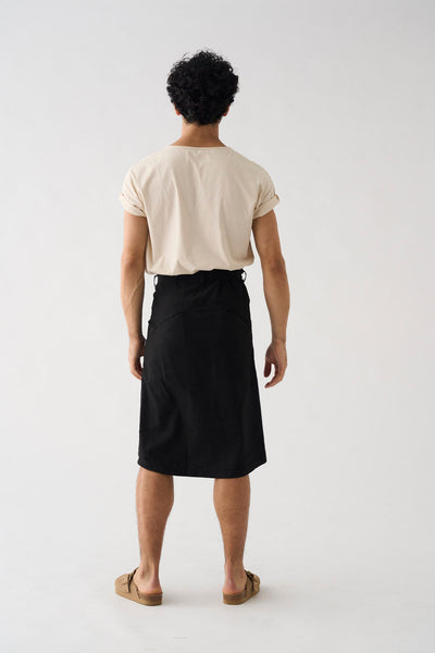 Falda unisex LINO negro