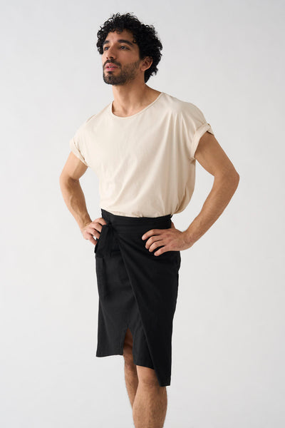 Falda unisex LINO negro
