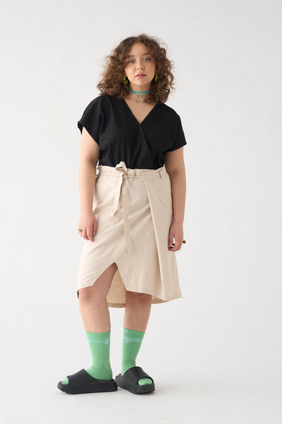 Falda unisex LINO crema