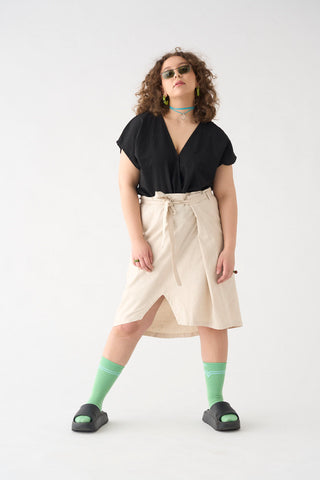 Falda unisex LINO crema