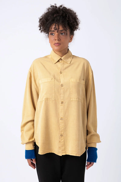 Camisa Tencel Amarilla