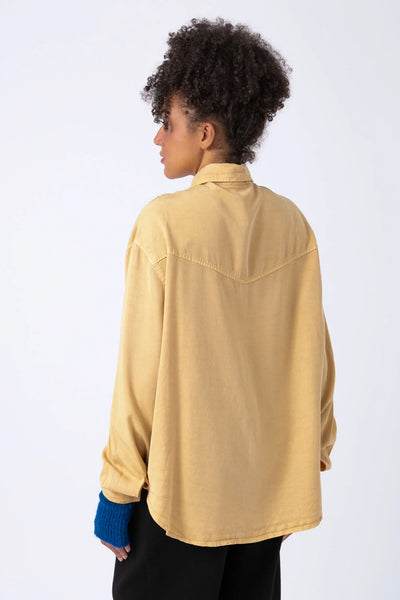 Camisa Tencel Amarilla
