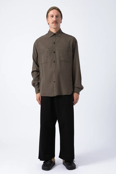 Camisa Tencel Marron