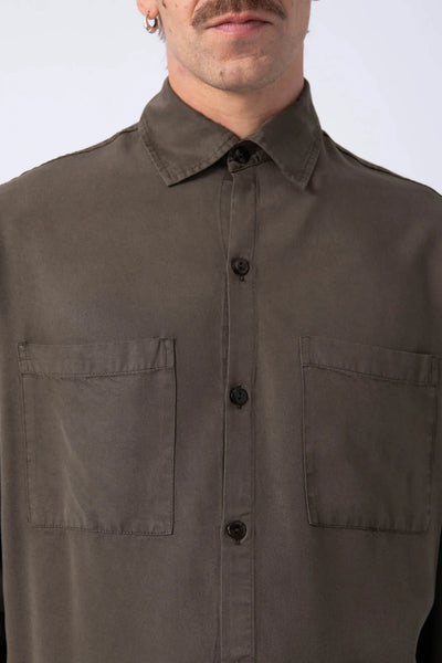 Camisa Tencel Marron