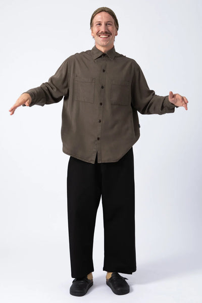 Camisa Tencel Marron