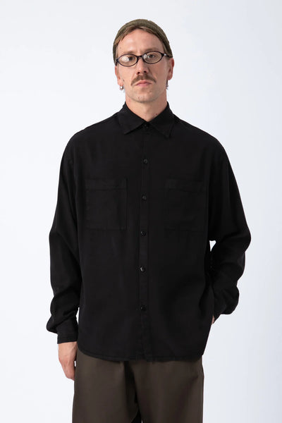 Camisa Tencel Negra
