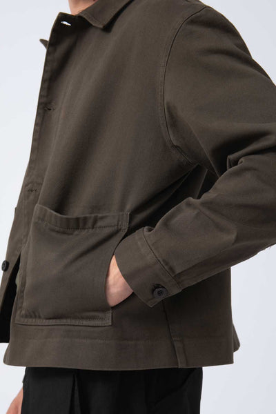 Sobrecamisa Crop Marron