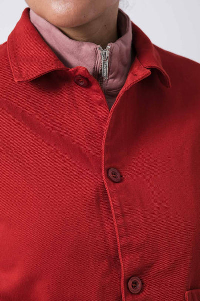 Sobrecamisa Crop Roja