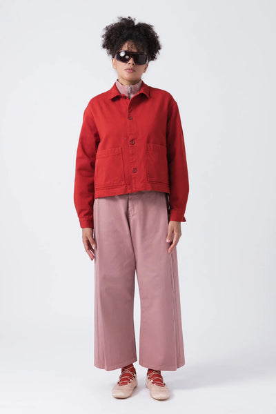 Sobrecamisa Crop Roja