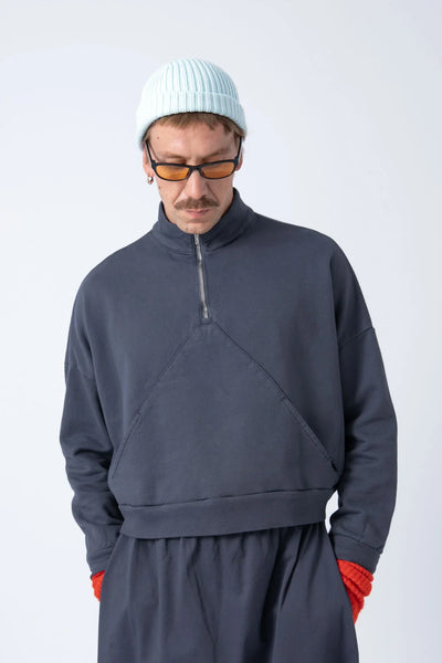 Sudadera Cremallera Azul