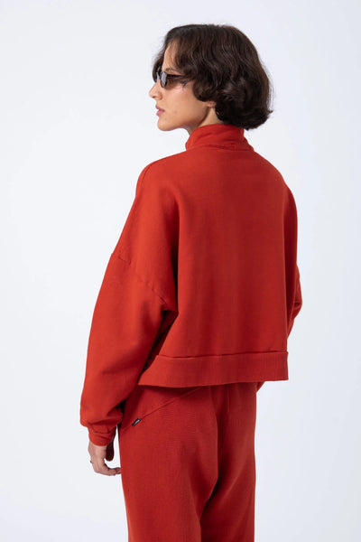Sudadera Cremallera Roja