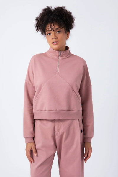 Sudadera Cremallera Rosa