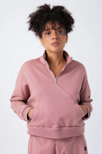 Sudadera Cremallera Rosa