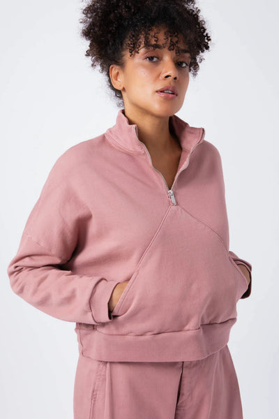 Sudadera Cremallera Rosa