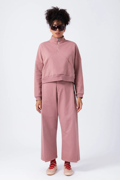 Sudadera Cremallera Rosa