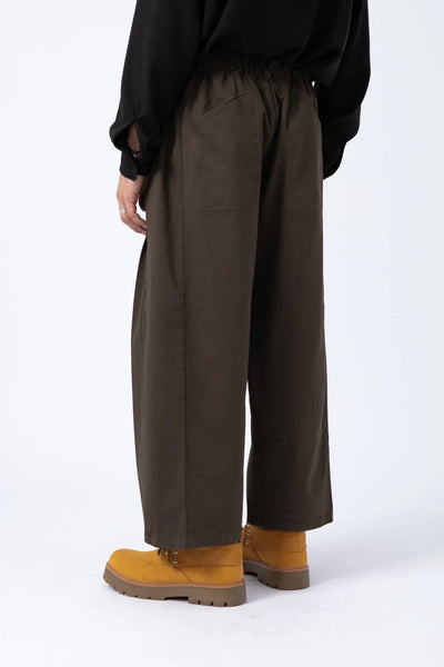 Pantalón Wide Marron