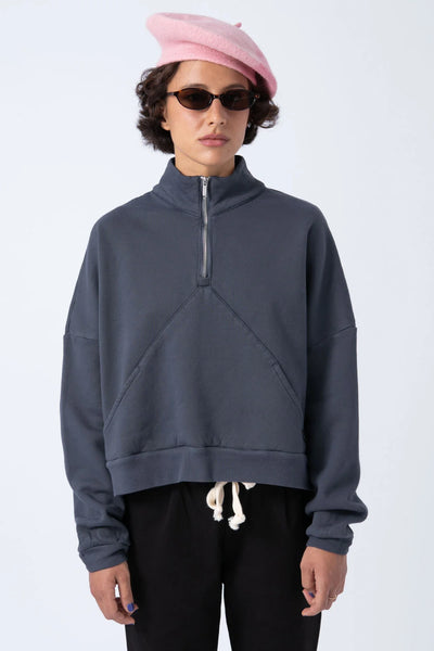 Sudadera Cremallera Azul