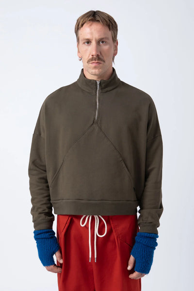 Sudadera Cremallera Marron