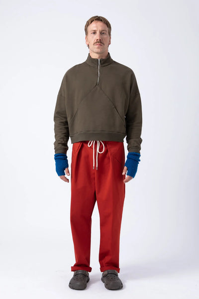 Sudadera Cremallera Marron