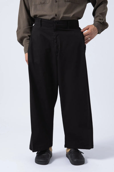 Pantalón Wide Algodón Negro