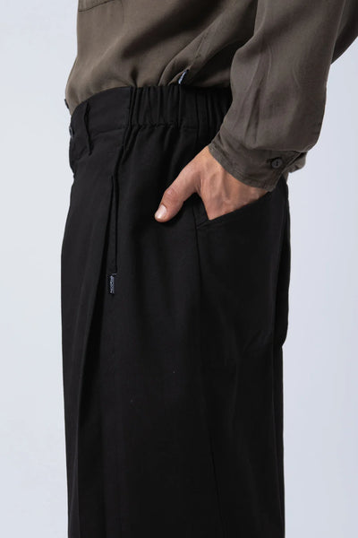 Pantalón Wide Algodón Negro