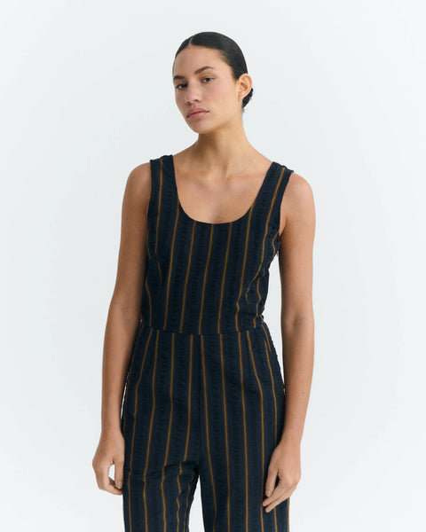 Portbou seersucker Raflesia Jumpsuit