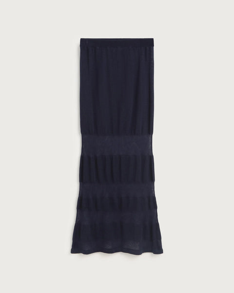 Navy Noira Knitted skirt