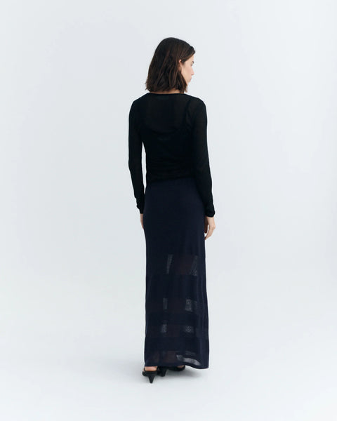 Navy Noira Knitted skirt