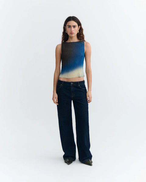 Glass Pleated Dora top