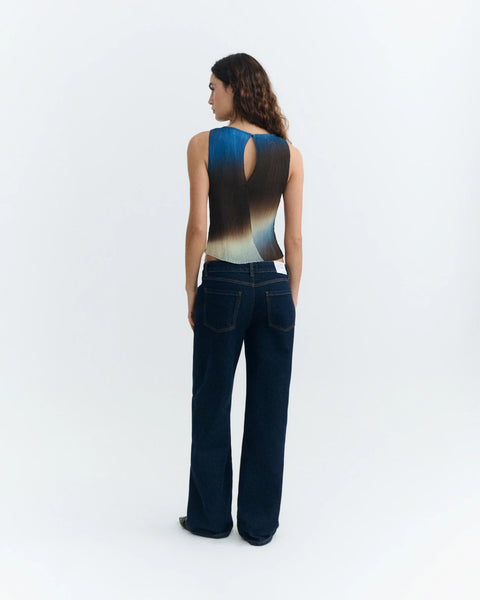 Glass Pleated Dora top