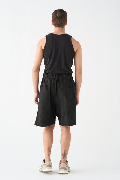 Bermuda Wide Negro Lino