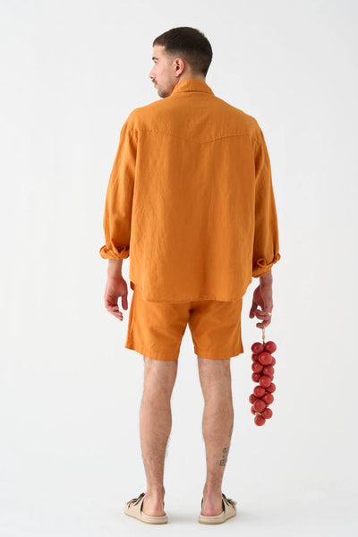 Camisa Lino Naranja