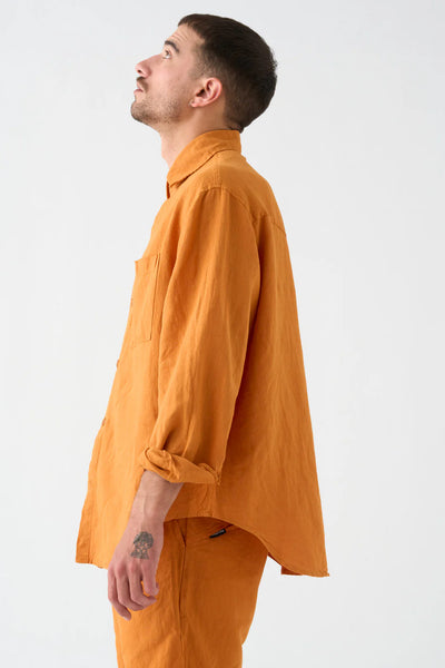 Camisa Lino Naranja