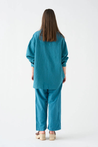 Camisa Lino Azul