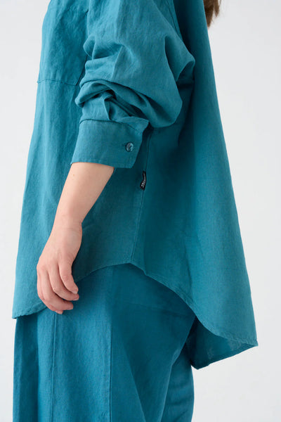 Camisa Lino Azul