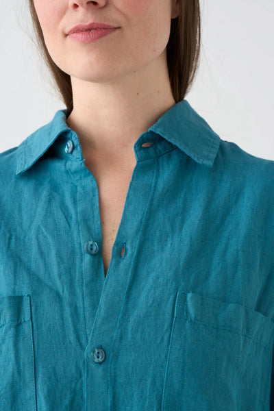 Camisa Lino Azul