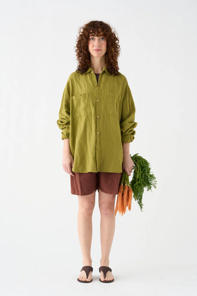 Camisa Lino Pistacho