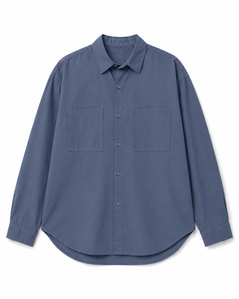 Camisa Tencel Azul