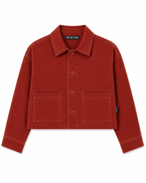Sobrecamisa Crop Roja