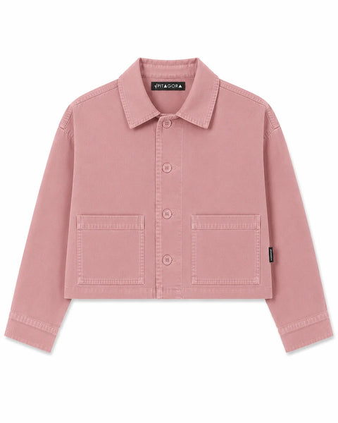 Sobrecamisa Crop Rosa