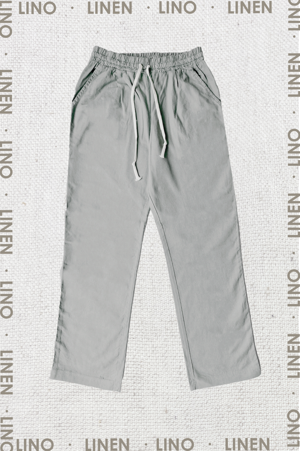 Pantalón Lino Gris Piedra