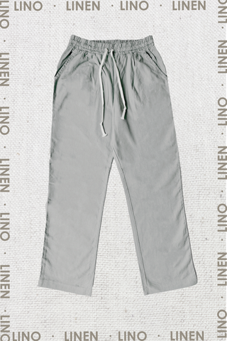 Pantalón Lino Gris Piedra