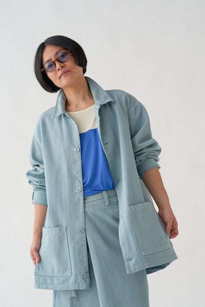 SobreCamisa Lino Azul Cielo