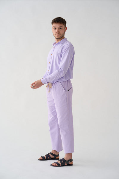 Pantalón Lino Lila